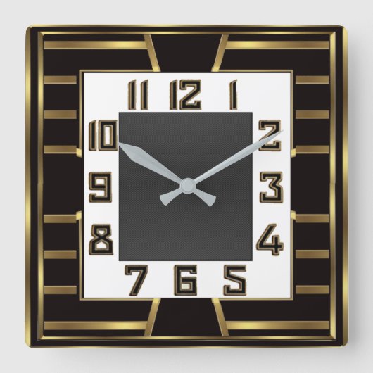 Horloge Carrée Art Déco (Recto)
