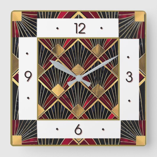 Horloge Carrée Art Déco (Recto)