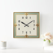 Horloge Carrée Art Déco (Maison)