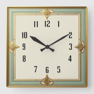 Horloge Carrée Art Déco