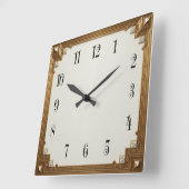 Horloge Carrée Art Déco (Angle)
