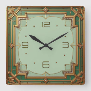 Horloge Carrée Art déco