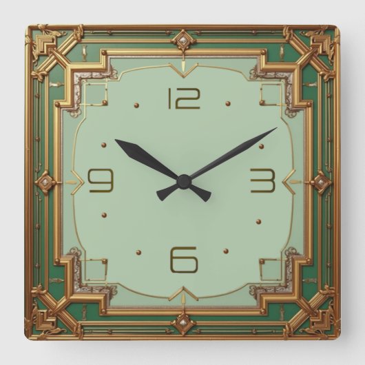 Horloge Carrée Art déco (Recto)