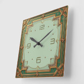 Horloge Carrée Art déco (Angle)