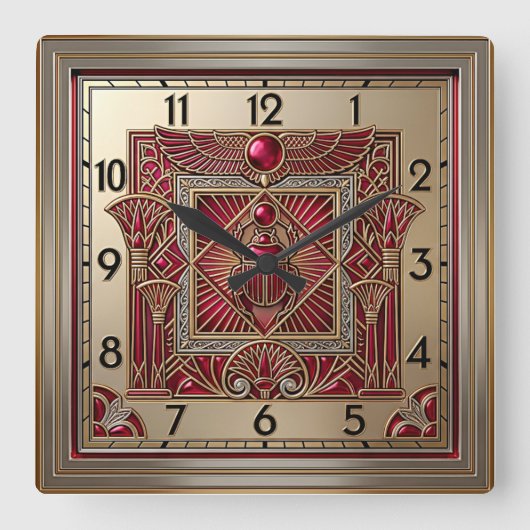 Horloge Carrée Art Déco (Recto)