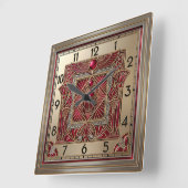 Horloge Carrée Art Déco (Angle)