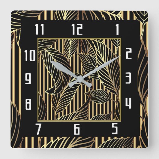 Horloge Carrée Art Déco (Recto)