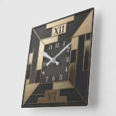 Horloge Carrée Art déco (Angle)