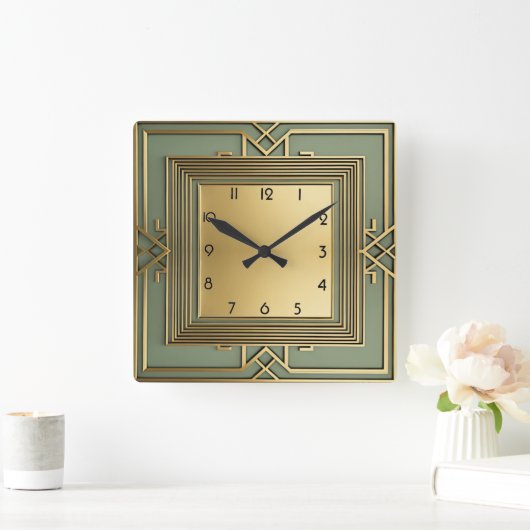 Horloge Carrée Art déco (Maison)