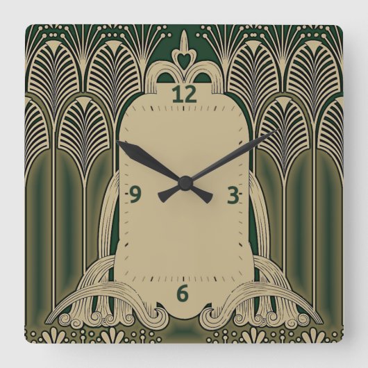 Horloge Carrée Art déco (Recto)