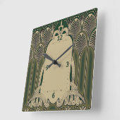 Horloge Carrée Art déco (Angle)