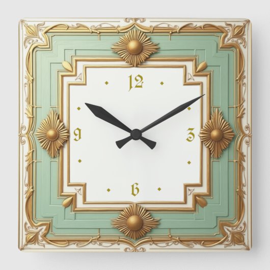 Horloge Carrée Art Déco (Recto)