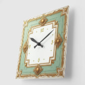 Horloge Carrée Art Déco (Angle)