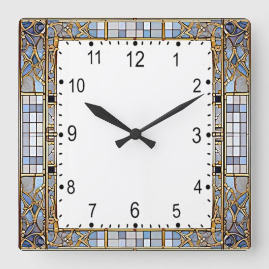 Horloge Carrée Art Déco (Recto)