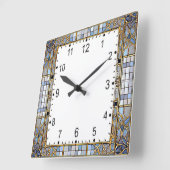 Horloge Carrée Art Déco (Angle)