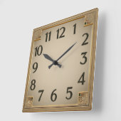 Horloge Carrée Art Déco (Angle)