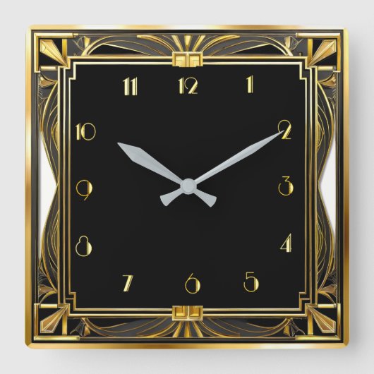 Horloge Carrée Art Déco (Recto)