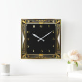Horloge Carrée Art Déco (Maison)