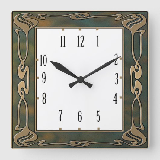 Horloge Carrée Art Déco (Recto)