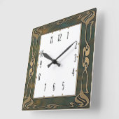 Horloge Carrée Art Déco (Angle)
