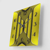 Horloge Carrée Art Déco (Angle)