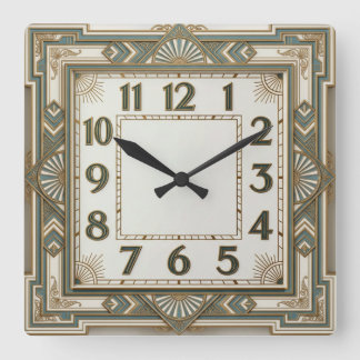 Horloge Carrée Art Déco