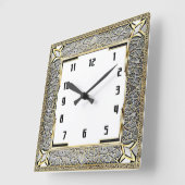 Horloge Carrée Art Déco (Angle)