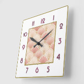 Horloge Carrée Art Déco (Angle)