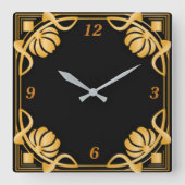 Horloge Carrée Art déco (Recto)