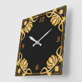 Horloge Carrée Art déco (Angle)