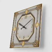 Horloge Carrée Art Deco (Angle)