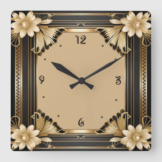 Horloge Carrée Art déco (Recto)