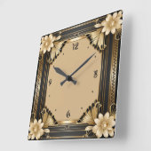 Horloge Carrée Art déco (Angle)