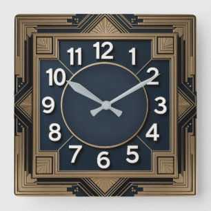 Horloge Carrée Art Déco