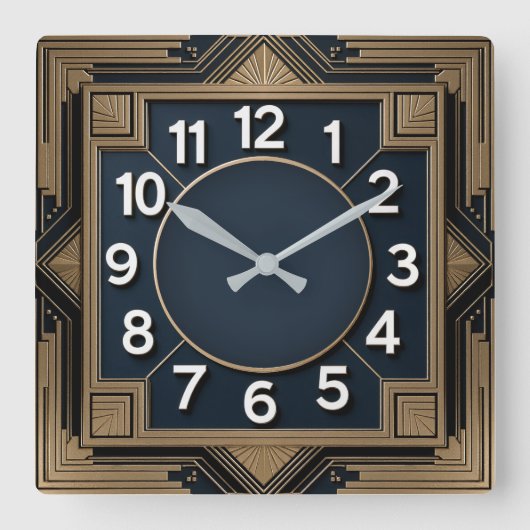 Horloge Carrée Art Déco (Recto)