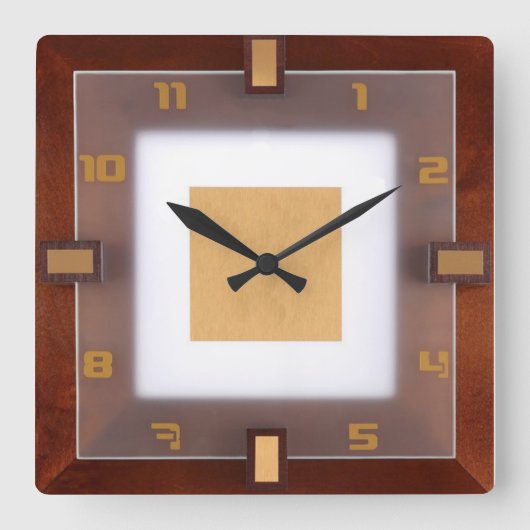 Horloge Carrée Art déco (Recto)