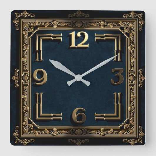 Horloge Carrée Art Déco (Recto)