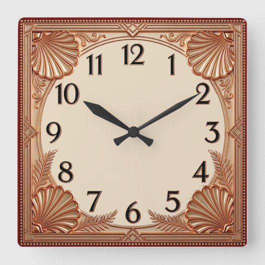 Horloge Carrée Art déco (Recto)