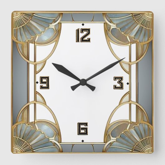 Horloge Carrée Art Déco (Recto)