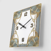 Horloge Carrée Art Déco (Angle)