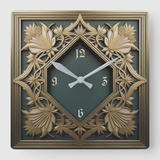 Horloge Carrée Art déco (Recto)