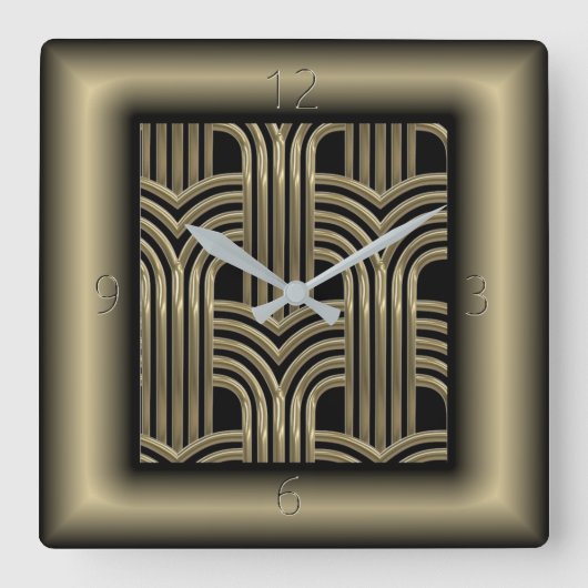 Horloge Carrée Art Déco (Recto)
