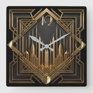 Horloge Carrée Art déco