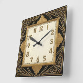 Horloge Carrée Art Deco (Angle)