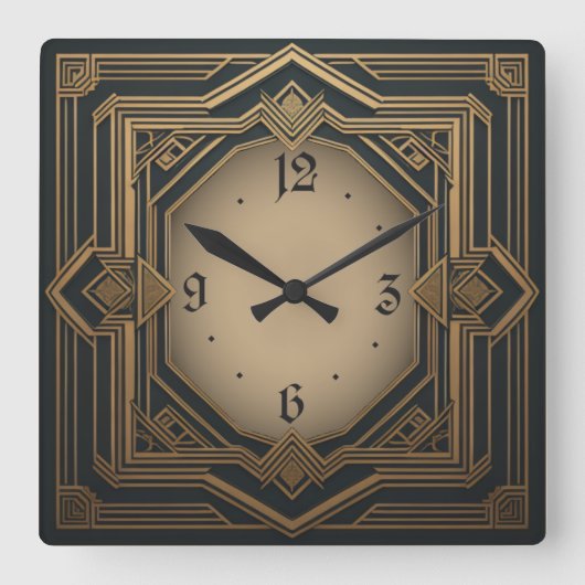 Horloge Carrée Art déco (Recto)