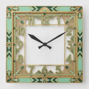 Horloge Carrée Art Déco