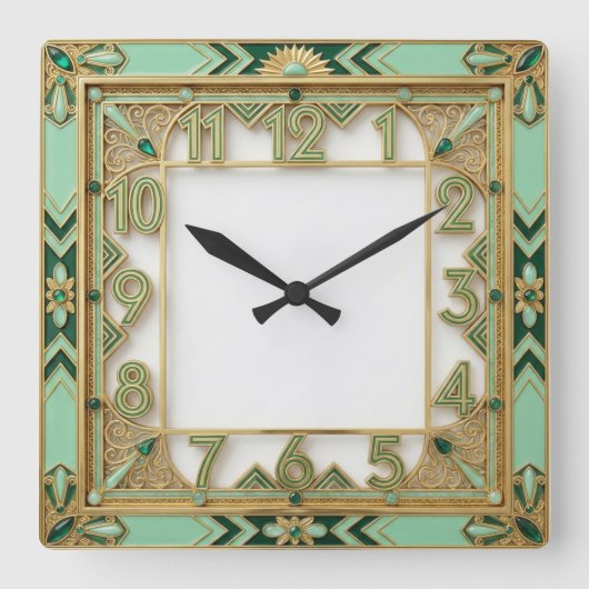 Horloge Carrée Art Déco (Recto)