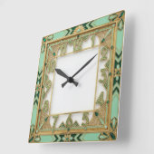 Horloge Carrée Art Déco (Angle)
