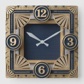 Horloge Carrée Art Deco (Recto)