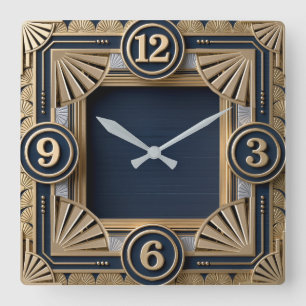 Horloge Carrée Art Déco